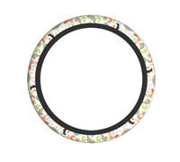 Zoo Alphabet Animal Print Universal Anti-Slip Steering Wheel Cover, Breathable Neoprene Protector For Car & Suv