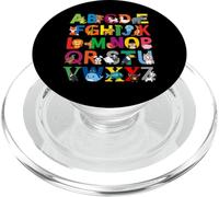 Zoo Animal Alphabet ABCs Learning Cute Kindergarten Teacher PopSockets PopGrip for MagSafe
