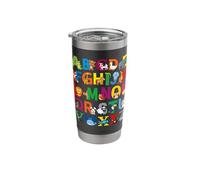 Zoo Animal Alphabet ABCs Learning Cute Kindergarten Teacher Stainless Steel Insulated Tumbler