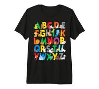 Zoo Animal Alphabet Shirt ABCs Learning for Boys, Girls Premium T-Shirt