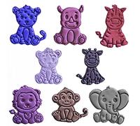 Zoo Animal Cookie Cutters and Stamps Fondant Stamp Debosser Icing Cookie Decoration Cake (Medium - 8cm)