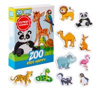 Zoo Animal Magnets for Kids 1-4 - Magdum - 20 Large Fridge Magnets - Educational Jungle Animal Learning Toy for Toddlers - Montessori Preschool STEM Set - Cute Wildlife Animals - Gift Idea