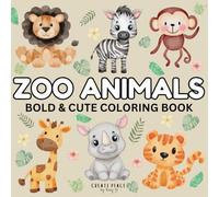 Zoo Animals: 50 Page Bold & Cute Colouring Book