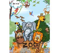 Zoo Animals Coloring Book: Adorable Wild Animal Adventures for Children Ages 4-8: Enjoyable and Simple Coloring Pages of Zoo Animals for Boys and ... Elephants, Giraffes, Monkeys, and More!