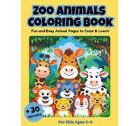 Zoo Animals Coloring Book: Fun and Easy Animal Pages to Color & Learn!