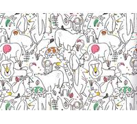 Zoo Animals Gift Wrap for Young Child or New Baby Lion Polar Bear