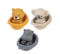 Zoo Bath Toy,Bath Toys Floating Boats | 6X Stackable Floating Pool Toys | Eco-friendly Bath Toys for Preschoolers, Girls to Learn Skills