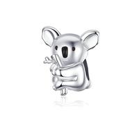 Zoo Collection Koala Panda Bear Charm Sterling Silver 925 Animal Metal Beads For Snake
