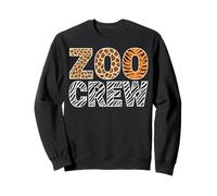 ZOO CREW Leopard Tiger Giraffe Zebra Animal Print Group Trav Sweatshirt