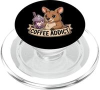 Zoo enthusiast Cute Baby Kangaroo Boba Tea Coffee Addict PopSockets PopGrip for MagSafe