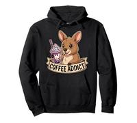 Zoo enthusiast Cute Baby Kangaroo Boba Tea Coffee Addict Pullover Hoodie