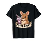 Zoo Enthusiast Cute Baby Kangaroo Boba Tea Coffee Addict T-Shirt