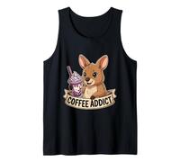 Zoo Enthusiast Cute Baby Kangaroo Boba Tea Coffee Addict Tank Top
