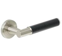 ZOO eros Carbon Fibre Door Handle Lever on 50mm Rose - from e-Hardware