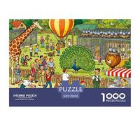 Zoo Escape Wooden Jigsaw Puzzle Waterproof 1000 Piece Puzzles for Adults Colourful Educational Games