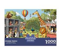 Zoo Escape Wooden Jigsaw Puzzle Waterproof 1000 Piece Puzzles for Adults Impossible Educational Games