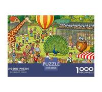 Zoo Escape Wooden Jigsaw Puzzle Waterproof 1000 Piece Puzzles for Adults Impossible Home Decoration