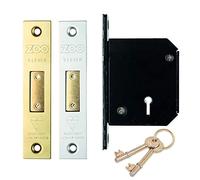 Zoo Hardware BS British Standard 5 Lever Chubb Retro-Fit Door Deadlock Bolt (Satin Stainless, 67mm (2.6"))