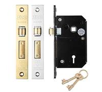 Zoo Hardware BS British Standard 5 Lever Chubb Retro-Fit Door Sashlock Lock (Satin Stainless, 80mm (3.1"))