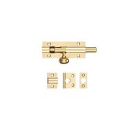 Zoo Hardware FB55 Architectural Barrel Bolt 75mm x 30mm - Polished Brass Supplied by Euroart