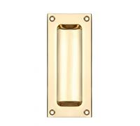 Zoo Hardware FB90 Rectangular Recessed Flush Door Pull Handle 102 x 45mm (Polished Brass)