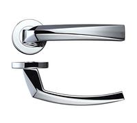 Zoo Hardware Rosso Maniglie Hydra Lever On 50MM Rose Door Handle Polished Chrome - RM010CP