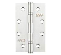 Zoo Hardware Slim Knuckle Ball Bearing Hinge - 102mm x 67mm - Satin Stainless Steel
