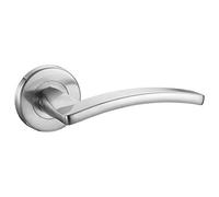 Zoo Hardware - Toledo Lever on Rose Door Handles for Interior Doors Satin Chrome (Set)