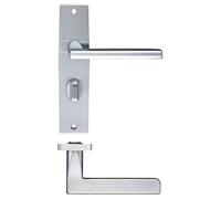 Zoo Hardware Venice ZPZ073SC - Satin Chrome Bathroom Door Handles