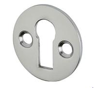 Zoo Hardware Victorian Standard Profile Keyhole OPEN Cover Escutcheon 32mm + Screws (Polished Chrome)