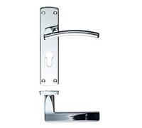 Zoo Hardware ZCZ031EPCP - Toledo Lever On Euro Backplate - Polished Chrome Finish