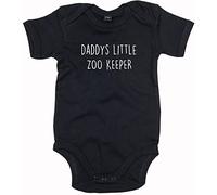 Zoo Keeper Baby Body Suit Daddys Little Newborn Babygrow Black with White Print 12-18 Months