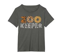 Zoo Keeper Funny Halloween Girls Boys Cute Zoo Keeper T-Shirt, Women's Plus, Asphalt Grey, 3X