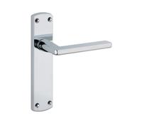 Zoo Leon Lever Latch Door Handle On Plate Polished Chrome