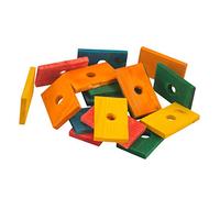 Zoo-Max Coloured Wood Slices - Small - Parrot Toy Parts - Pack of 18