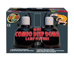 Zoo Med Mini Deep Dome Combo Dome Double Basking Lamp Holder Terrarium Light