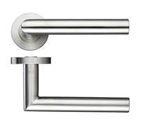Zoo Mitred Lever - Satin Stainless Steel