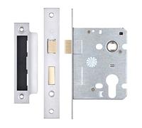 Zoo Mortice Euro Sash Lock Case Body, Stainless Steel, 76mm | 76mm case, 57mm backset, polished finish, silver or black, touch control, key unlock