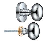 Zoo Mushroom Rim Knob - 61.5mm Rose Dia - Polished Chrome