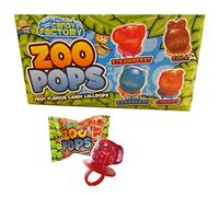 Zoo Pops 24 x Fruity Animal Mini Lolly Sweets Lollies With Rings - Wholesale Bulk Buy