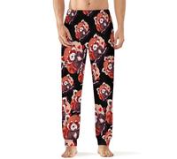 Zoo Red Panda Lover Men's Pajamas Pants Soft Lounge Sleep Pant Pjs Bottoms Sleepwear Sweatpants for Home Casual