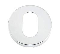 Zoo Round Rose Escutcheon - Polished Stainless Steel - Oval Profile