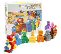 Zoo Train Digital Matching Toy Includes 9 Independent Carriages 1 Locomotive and 10 Animals Two Interactive Modes Stimulate Creativity Toddler Learning Toy for 3+ Year Olds Girls Boys
