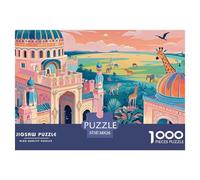 Zoo Wooden Jigsaw Puzzle Waterproof 1000 Piece Puzzles for Adults Challenging And Brainteasing Games