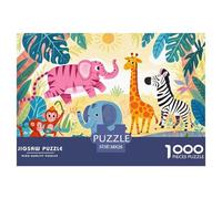 Zoo Wooden Jigsaw Puzzle Waterproof 1000 Piece Puzzles for Adults Colourful Educational Games