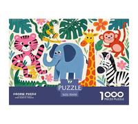 Zoo Wooden Jigsaw Puzzle Waterproof 1000 Piece Puzzles for Adults Fun Educational Games