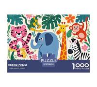 Zoo Wooden Jigsaw Puzzle Waterproof 1000 Piece Puzzles for Adults Gifts Challenging And Brainteasing Educational Games