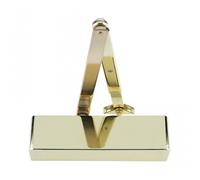 Zoo ZDC0024PB Brass Finish Size 2-4 Door Closer Radiused Cover