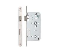 Zoo ZDL7855RSS Din Bathroom Lock - 78mm C/C Backset 55mm Radius Satin