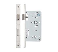 Zoo ZDL7860 Mortice DIN Bathroom Latch & Deadbolt Lock 60mm Backset Satin Stainless Steel